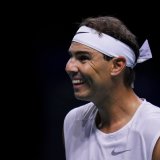 Rafael Nadal à l'entraînement avant le début de la Coupe Davis. KEYSTONE/AP/Manu Fernandez